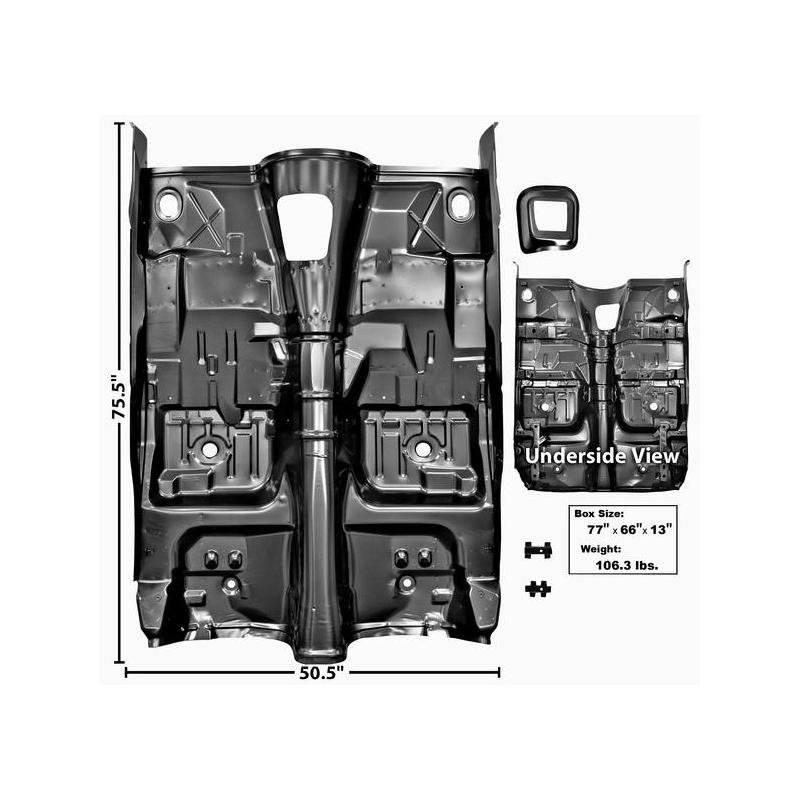 Front Floor Panel Complete with Braces and Innner Rockers 4 Speed