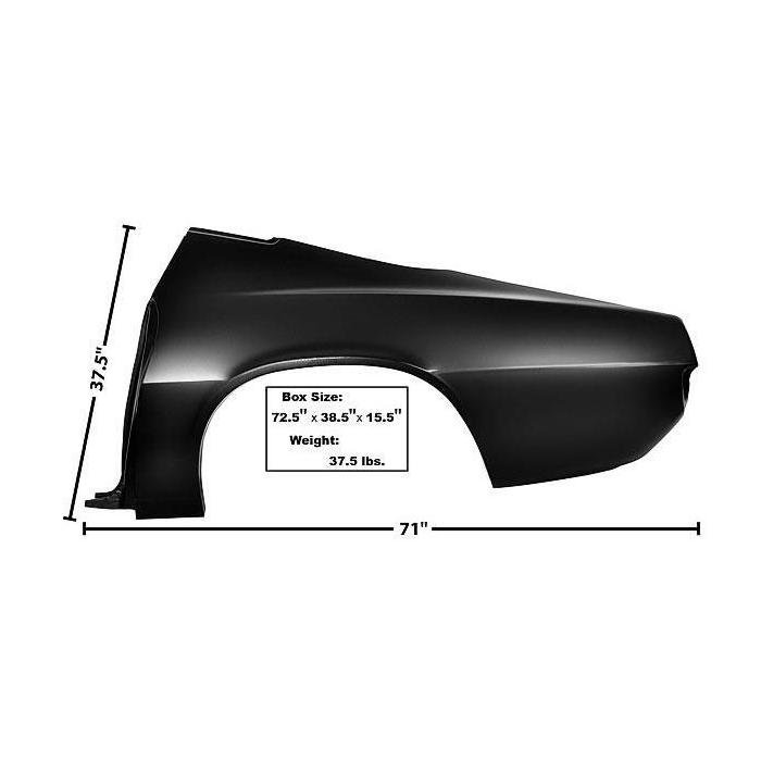 Rear Left Quarter Panel Full without Lamp Hole