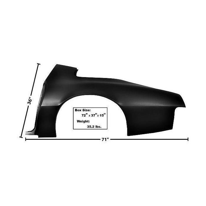 Rear Left Quarter Panel without Holes Full