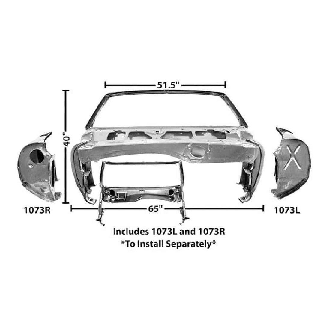 Front Windsheild Cowl assembly Convertible