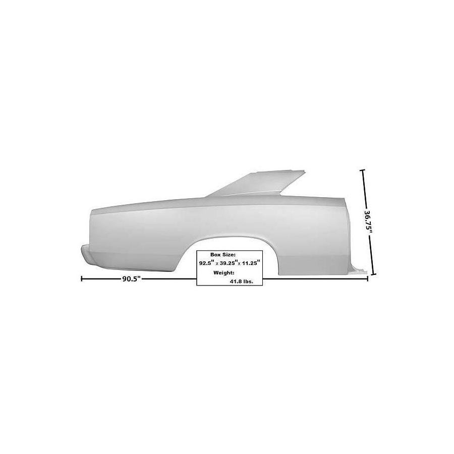 Rear Right Quarter Panel Full Coupe with sail Panel