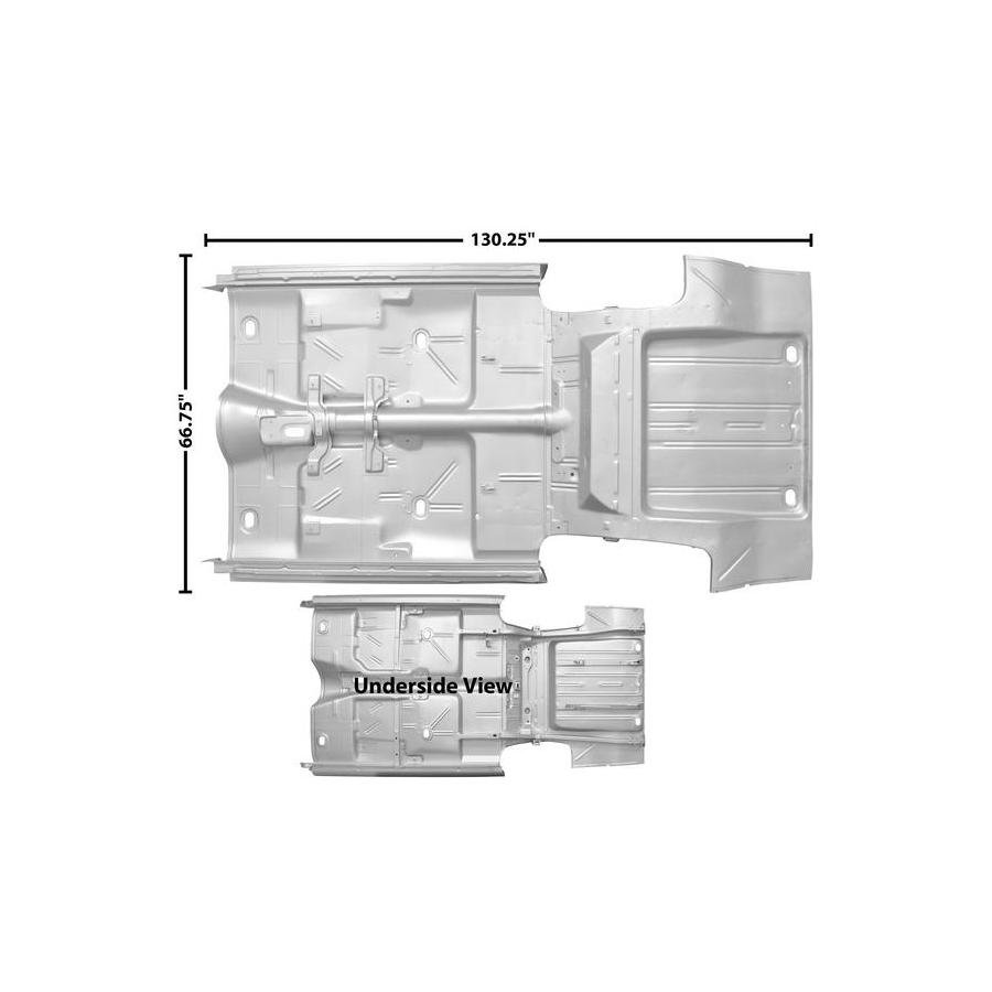 Complete Floor and Trunk Floor Panel WTP with Rockers