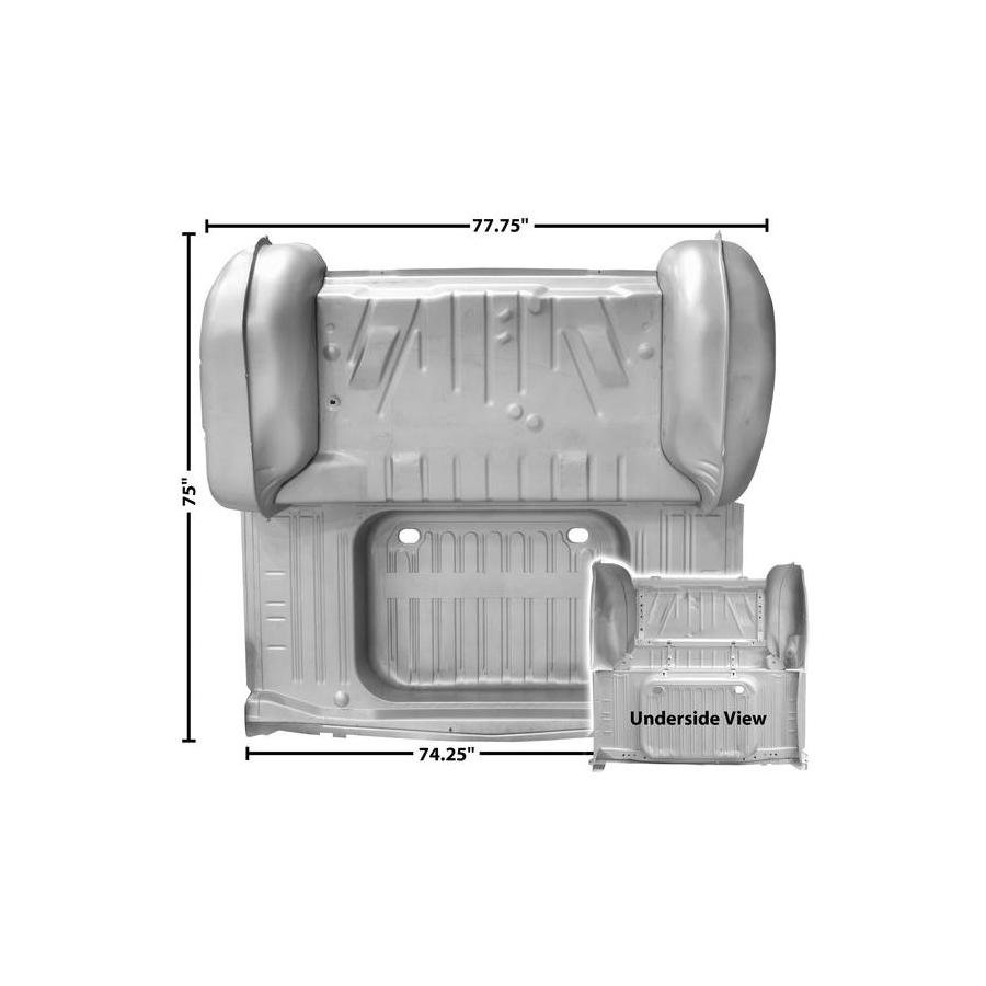 Rear Trunk Floor Complete and Shelf Panel with Weld Thru Primer