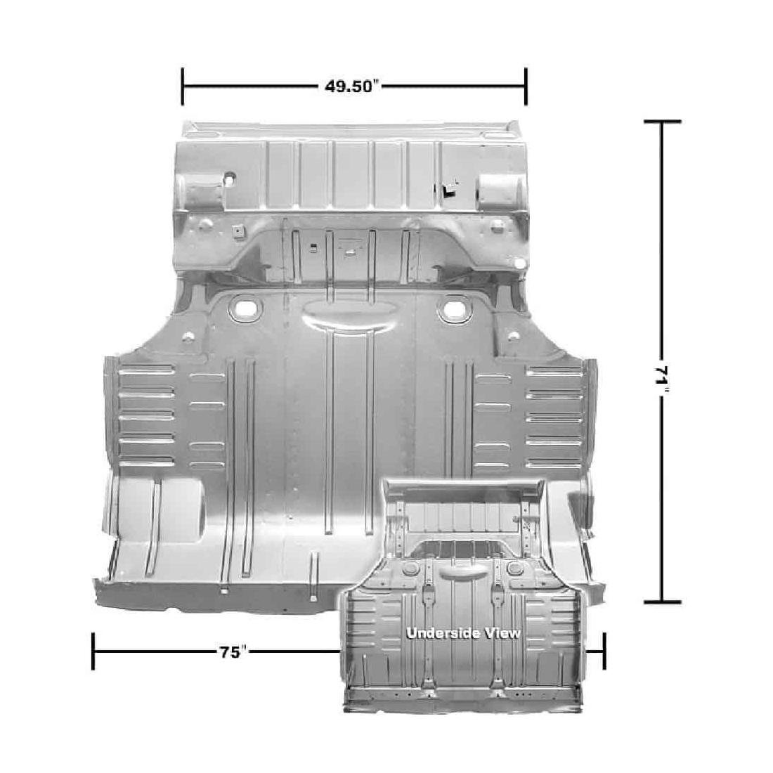 Rear Trunk Floor Complete with Weld Thru Primer