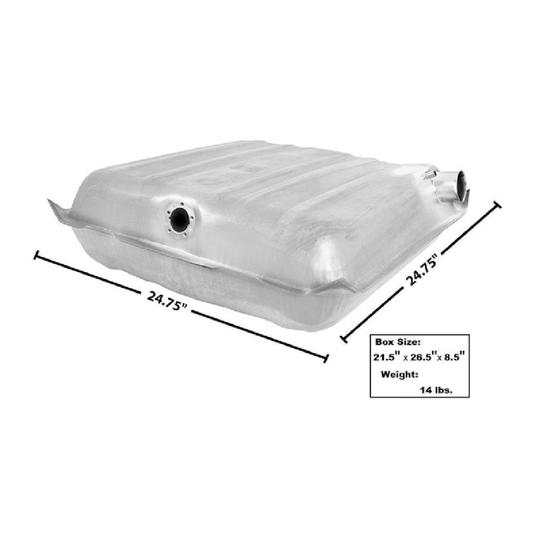 Rear Gas Tank with Fill Vent Tube Square Corner Galvanized