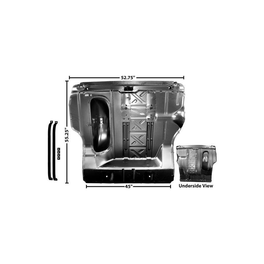 Rear Trunk Pan Complete with Spare Tire Cut-Out (Hard Top/Sedan)