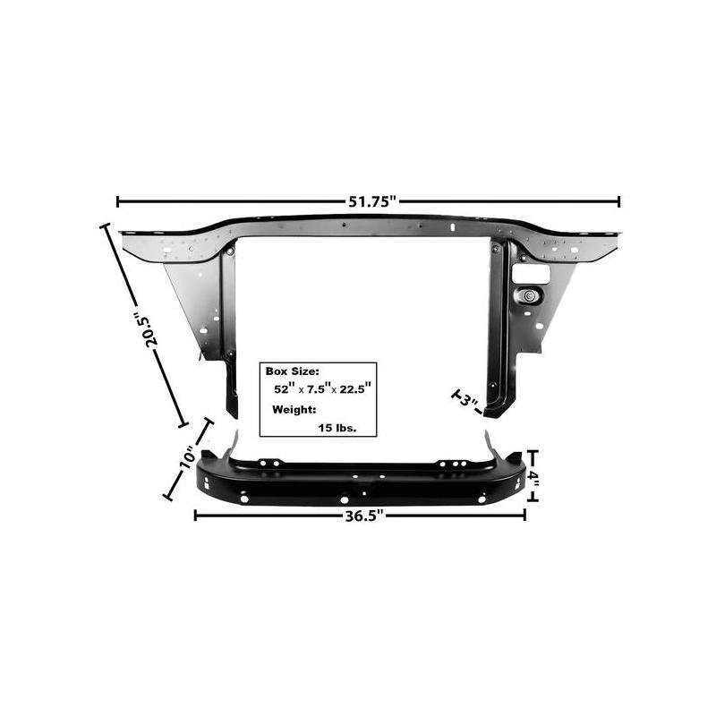 Front Radiator Support includes Lower separated