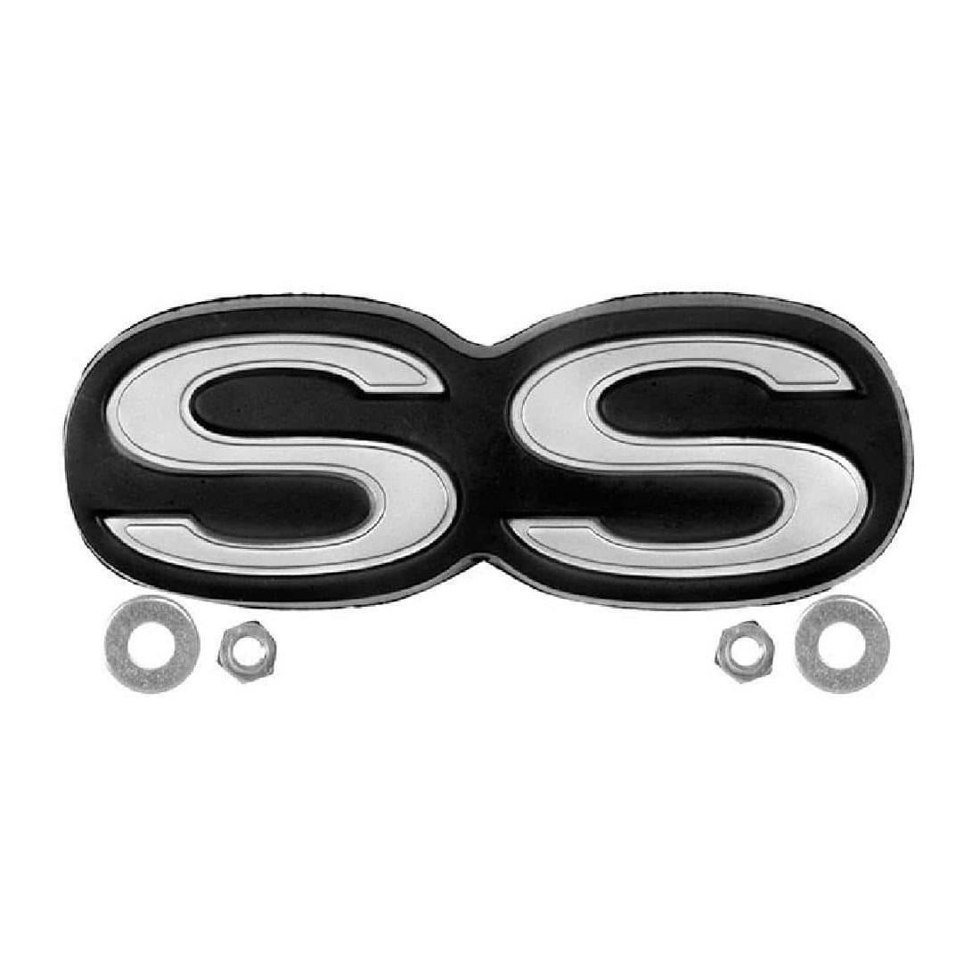 Rear Bumper Emblem SS Grey Letters