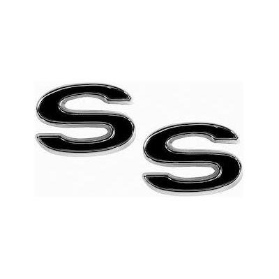 Front SS Fender Emblems Chrome and Black 2 Individual Letters