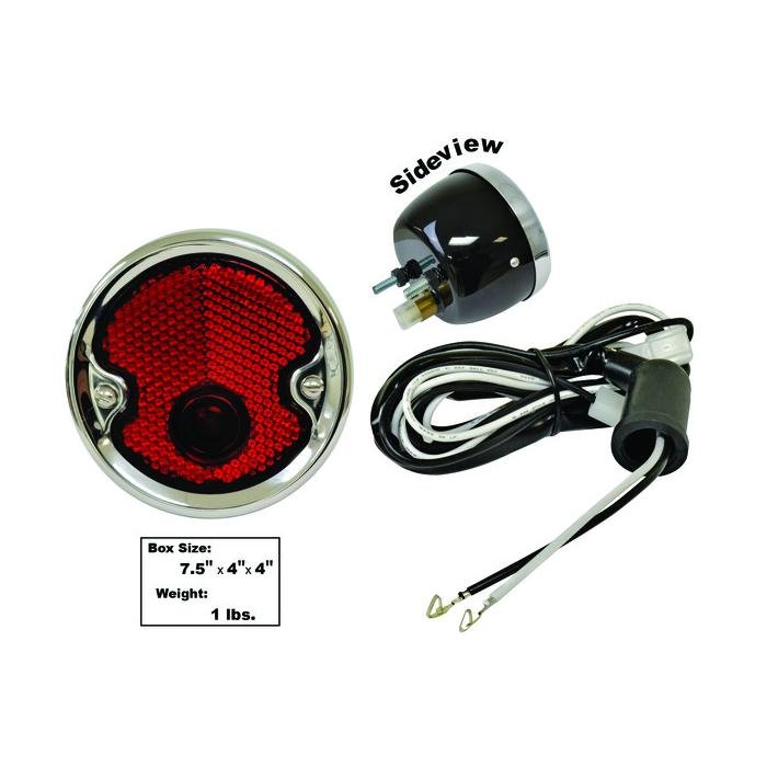 Rear Tail Lamp Assembly Black Stainless Bezel