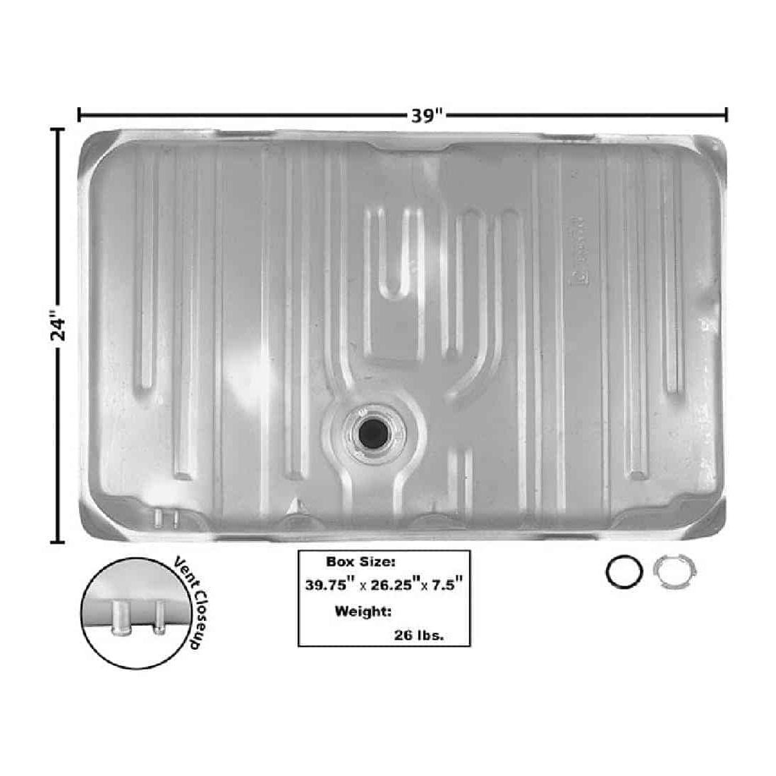 Rear Gas Tank with 2 Vent Pipes ( no neck )