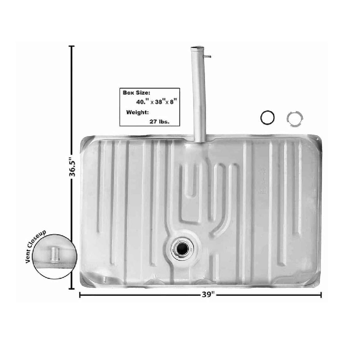 Rear Gas Tank with 14 Inch Neck and 1 Vent Pipe