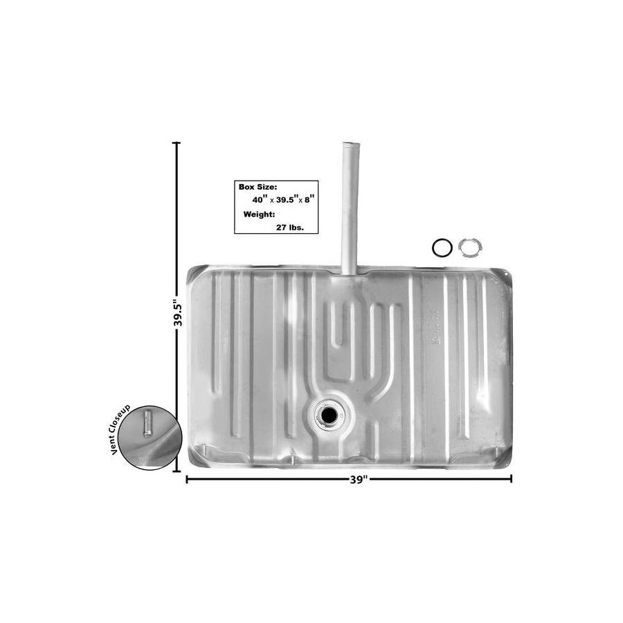Rear Gas Tank with 15 Inch Neck and 3 Vent Pipes