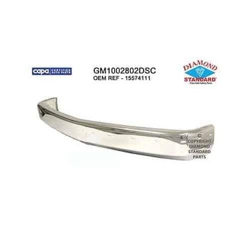 Front Bumper Steel Premium Chrome Finish for Models with Gas Engine with Impact Strip Holes with License Plate Holes