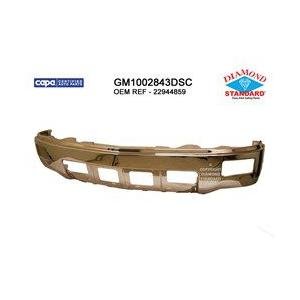Front Bumper Face Bar Chrome with Fog Lamp Holes without Park Assist Sensor Holes