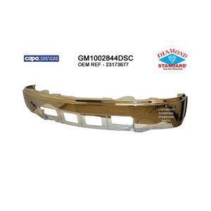 Front Bumper Face Bar Chrome without Fog Lamp Holes with Park Assist Sensor Holes