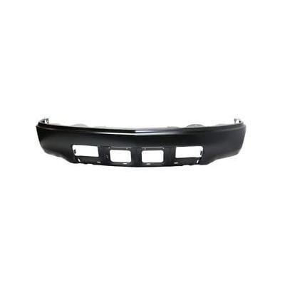 Front Bumper Face Bar Black Primed PTM without Fog Lamps without Park Assist Sensor Holes