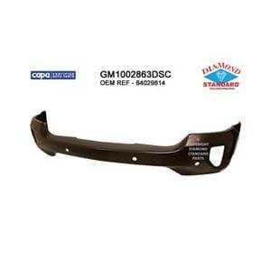 Front Bumper Face Bar Primed PTM with Park Assist Sensor Holes with Fog Lamp Holes