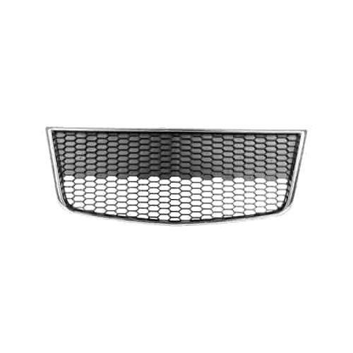Front Bumper Cover Lower Chrome and Matte-Black Partially Textured with Chrome Molding