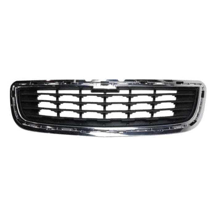 Front Bumper Cover Grille Black Bars with Chrome Frame Mexico and Canada Market