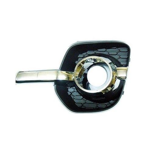 Front Left Bumper Fog Lamp Bezel Matte-Black with Chrome Molding for LT/LTZ Models