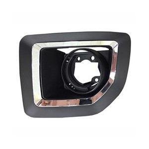 Front Left Bumper Fog Lamp Bezel Chrome And Black