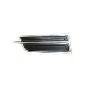 Front Right Bumper Insert for use with Daytime Running Lights Black and Chrome