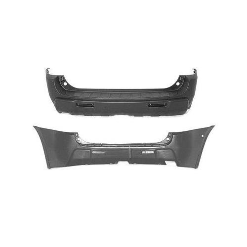 Rear Bumper Cover for LS Models Textured Gray with Built In Pads -CAPA Certified