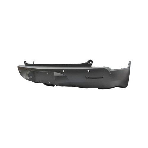 Rear Bumper Cover with Single Exhaust with Park Assist Sensor Holes Textured -CAPA Certified