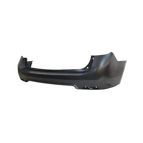 Rear Bumper Cover without Park Assist Sensor Holes Primed PTM -CAPA Certified