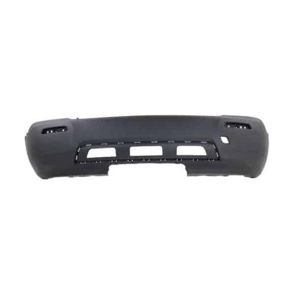 Rear Bumper Cover without Park Assist Sensor Holes Textured Black -CAPA Certified