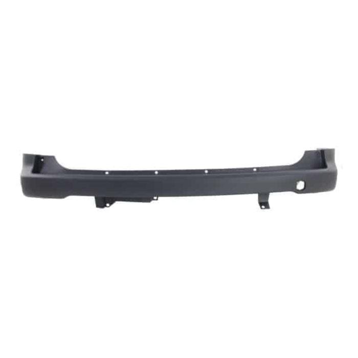 Rear Bumper Cover without Park Assist Sensor Holes Black Textured -CAPA Certified