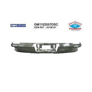 Rear Step Bumper Bar Chrome with Corner Step with Park Assist Sensor Holes