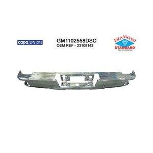 Rear Step Bumper Bar Chrome with Corner Step without Park Assist Sensor Holes