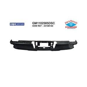Rear Step Bumper Bar Black with Corner Step without Park Assist Sensor Holes