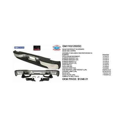 Rear Step Bumper Assembly Primed PTM for Stepside Models