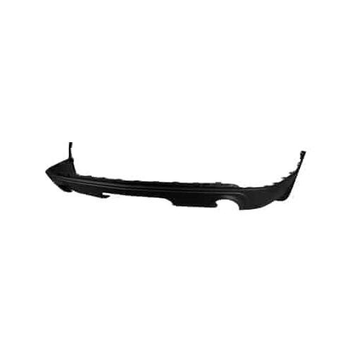Rear Lower Bumper Cover with Dual Exhaust without Park Assist Sensor Holes Gray -CAPA Certified