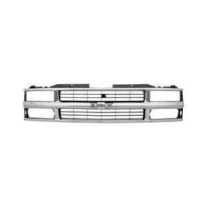 Front Grille Chrome and Silver with Composite Headlights