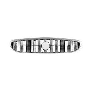 Front Grille Chrome Frame with Black Bars with Chrome Front Edge