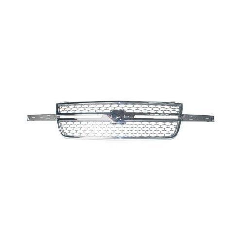 Front Grille Chrome Frame with Gray Honeycomb with Split Center Bar will Require Wing Inserts 2005 SS and HD 2006-2007 All