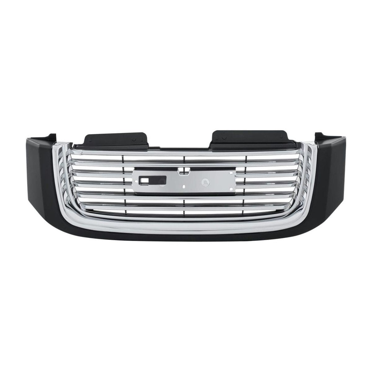 Front Grille Primed PTM Outer with Chrome Bar Insert and Chrome Outer Trim Ring without Headlight Washer Holes