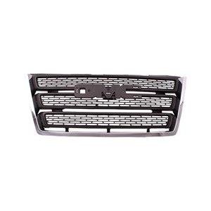 Front Grille Matte-Black Mesh with Chrome Outer Molding