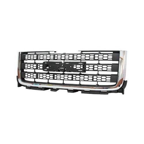 Front Grille Matte-Dark Gray with Chrome Molding