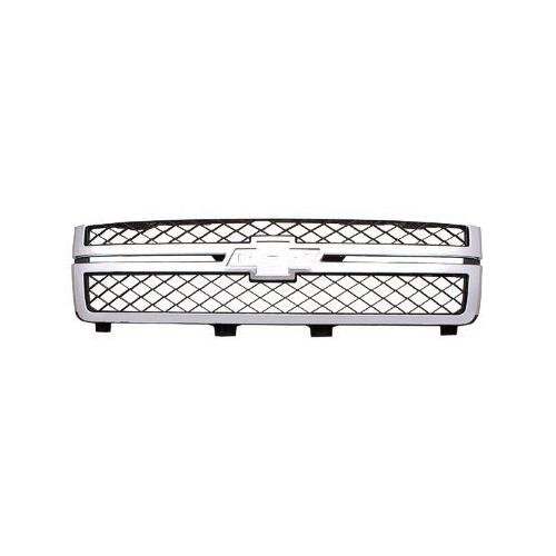 Front Grille Matte-Dark Gray with Chrome Molding