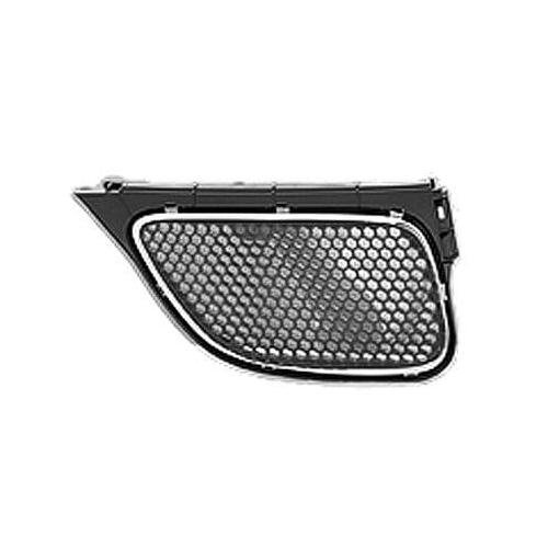 Front Right Upper Grille Matte-Dark Gray with Chrome Molding