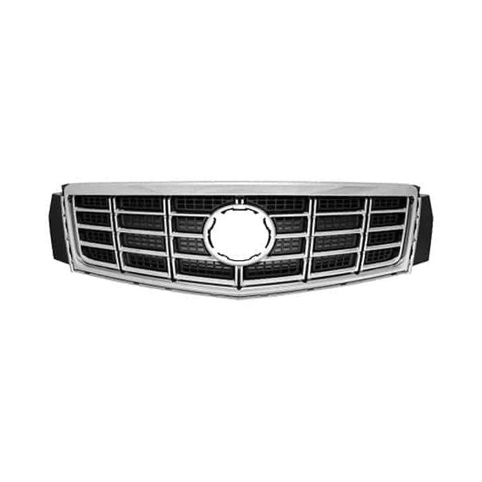 Front Grille without Driver Assist Black and Chrome