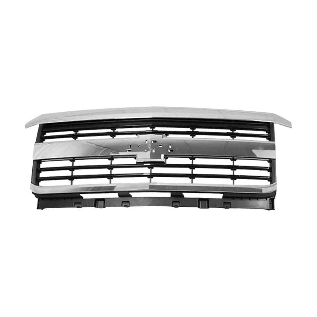 Front Grille LTZ Model with Z71 Package Matte-Black with Chrome Moldings