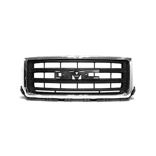 Front Grille Chrome Frame with Textured Black Center for Base Models