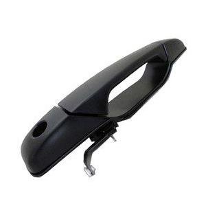 Front Left Door Handle Outer with Key Hole Black Smooth Plastic PTM