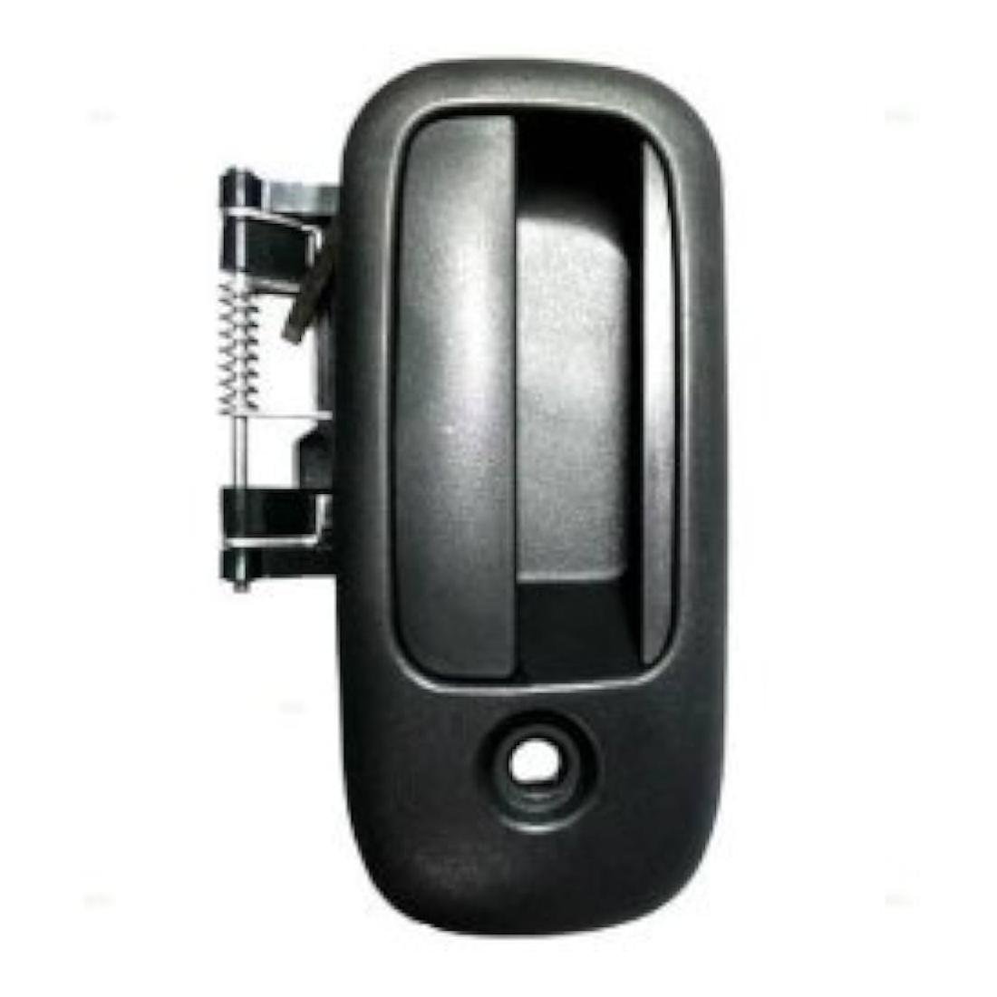 Front Side Door Outer Handle Sliding Door Black Textured with Key Hole